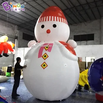 Экономичный 5-метровый надувной снеговик для улицы/с цветной подсветкой, надувной мультяшный снеговик для показа игрушек