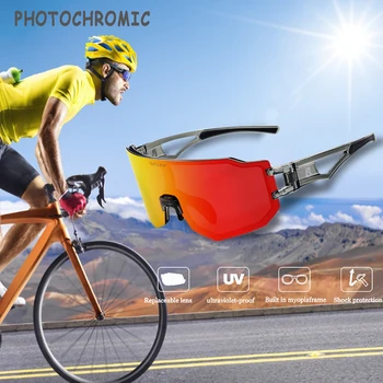 Велосипедные очки Солнцезащитные очки Мужские Велосипедные очки Фотохромные UV400 Спортивные солнцезащитные очки MTB Очки для верховой езды Фотохромные