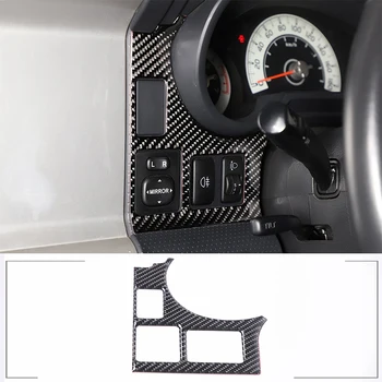 Рамка переключателя регулировки зеркала автомобиля из мягкого углеродного волокна Украшает крышку наклейками для Toyota FJ Cruiser 2007-2021 Аксессуары