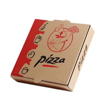 Экологичная гофрированная коробка для доставки пиццы Оптом, изготовленная на заказ бумажная коробка для пиццы с логотипом